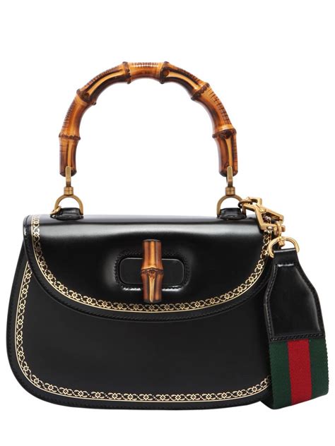 gucci black bag with bamboo|gucci bamboo bag price.